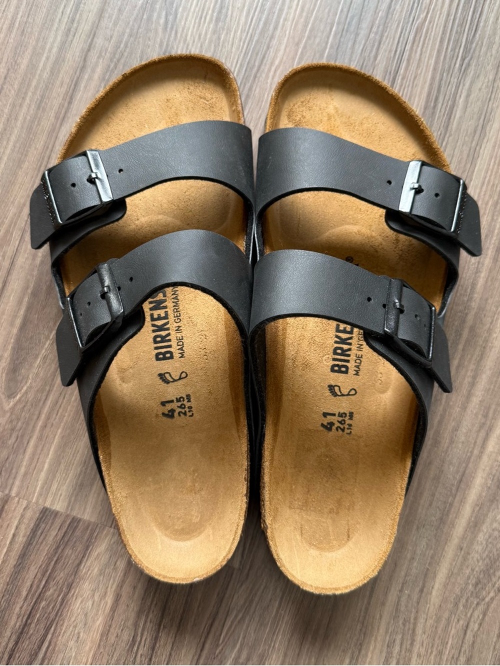 Birkenstock Black Two-Strap Arizona Sandals